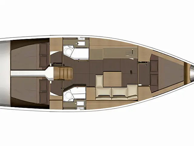 Dufour 382 - [Layout image]