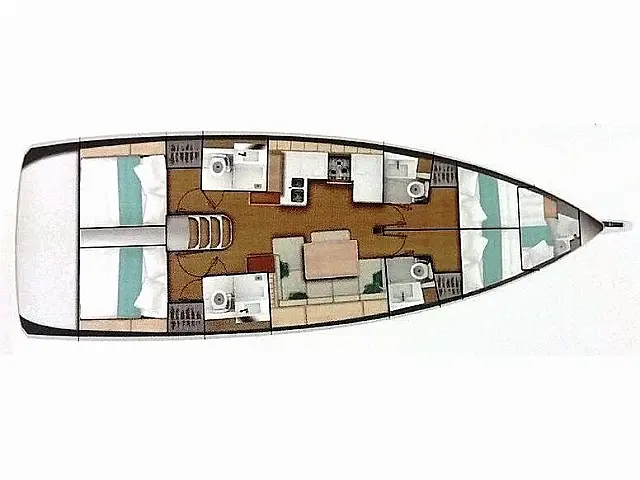 Sun Odyssey 490 4cab - [Layout image]