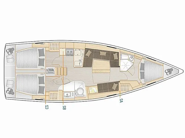 Hanse 418 - [Layout image]