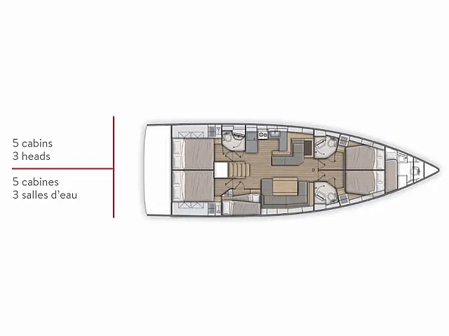 Oceanis 51.1 - [Layout image]