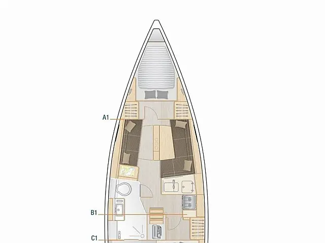 Hanse 348 - [Layout image]