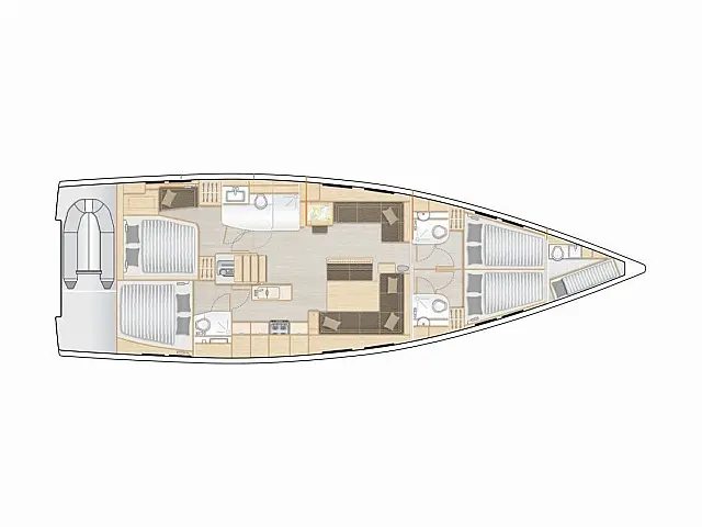 Hanse 548 AC & GEN - [Layout image]