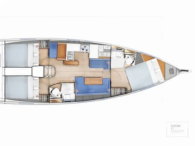 Sun Odyssey 410 - [Layout image]