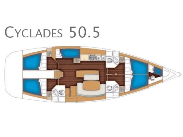 Cyclades 50.5 - [Layout image]
