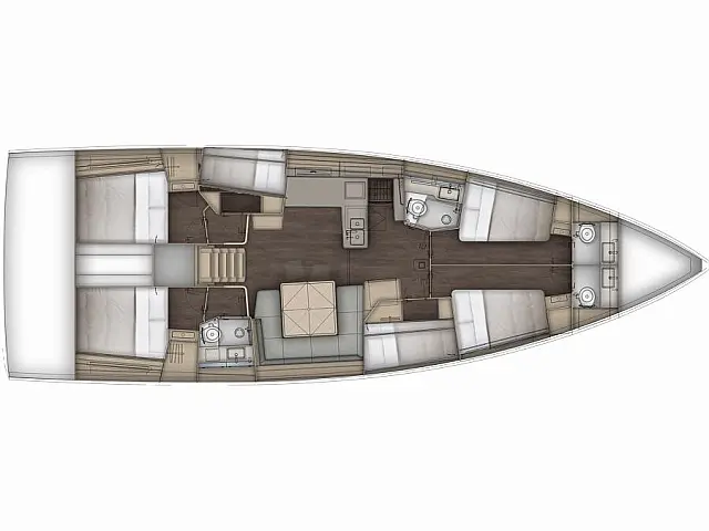 Dufour 54 - [Layout image]
