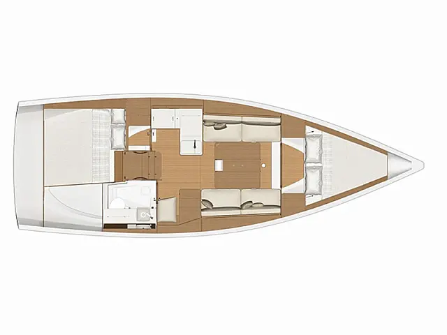 Dufour 360 2 Cabin - [Layout image]