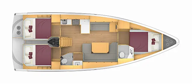 Bavaria C42 - [Layout image]