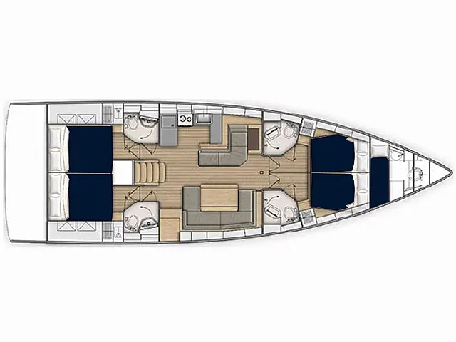 Sunsail 52.4 - [Layout image]