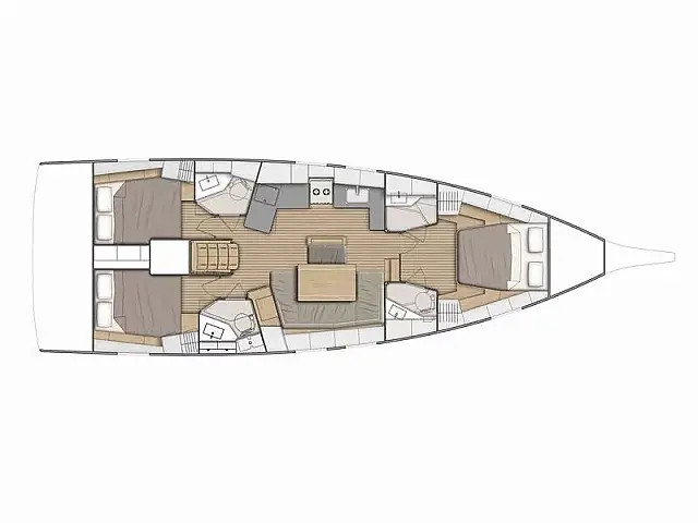 Oceanis 46.1 (3 cab) - [Layout image]