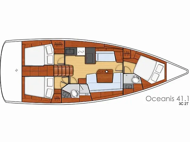 Beneteau Oceanis 41.1 - [Layout image]