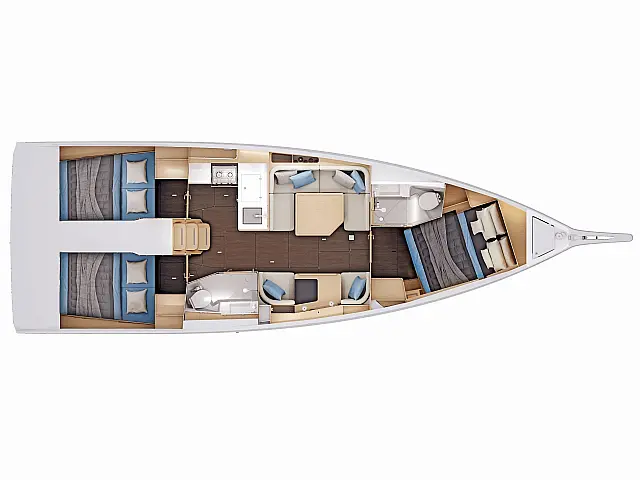 Sun Odyssey 415 - [Layout image]