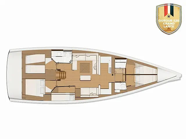 Dufour 520 Grand Large - [Layout image]