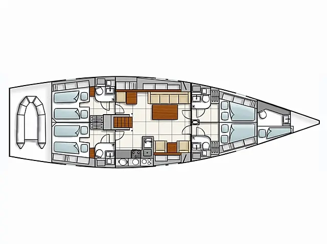 Hanse 540e - [Layout image]
