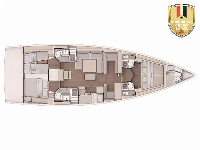 Dufour 530 Grand large - [Layout image]