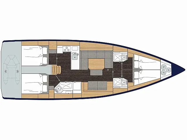 Bavaria C45/4 cbs - [Layout image]
