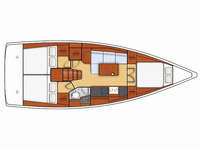 Oceanis 38 - [Layout image]