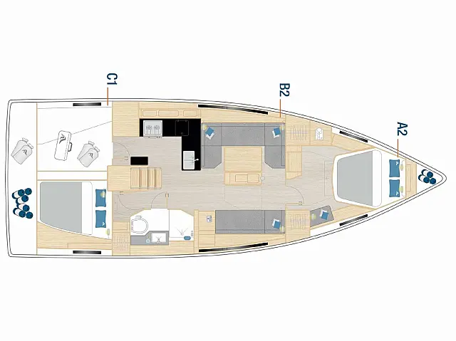 Hanse 410 - [Layout image]