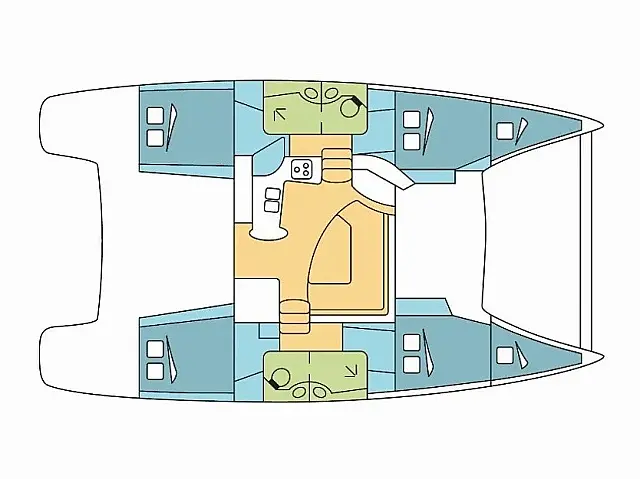 Lipari 41 - 4+2 CABINAS / 12 PAX - [Layout image]