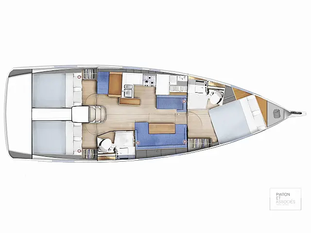 Sun Odyssey 410 - [Layout image]