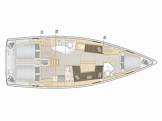 Hanse 418 - [Layout image]