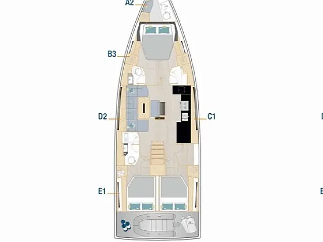 Hanse 510 - [Layout image]