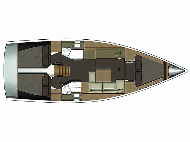 Dufour 382 GL - [Layout image]