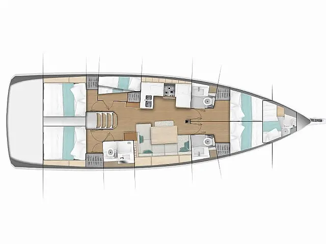 Sun Odyssey 490 - [Layout image]