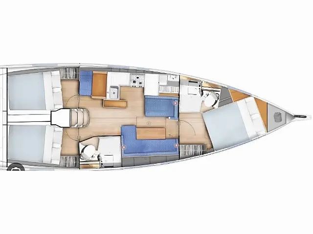 Sun Odyssey 410 - [Layout image]