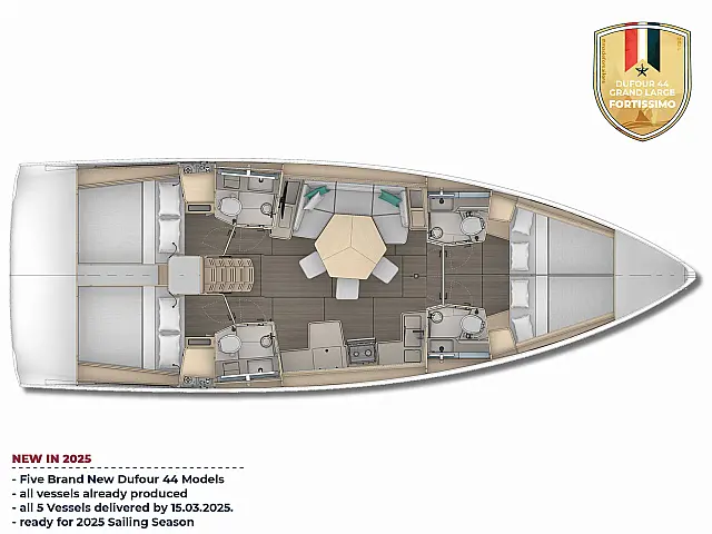 Dufour 44 Grand Large - [Layout image]