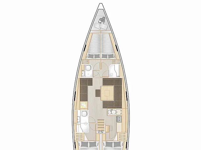 Hanse 458 - [Layout image]
