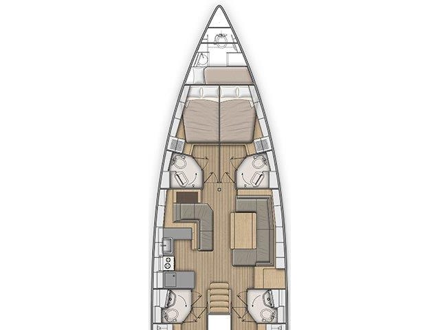 Oceanis 51.1 - [Layout image]