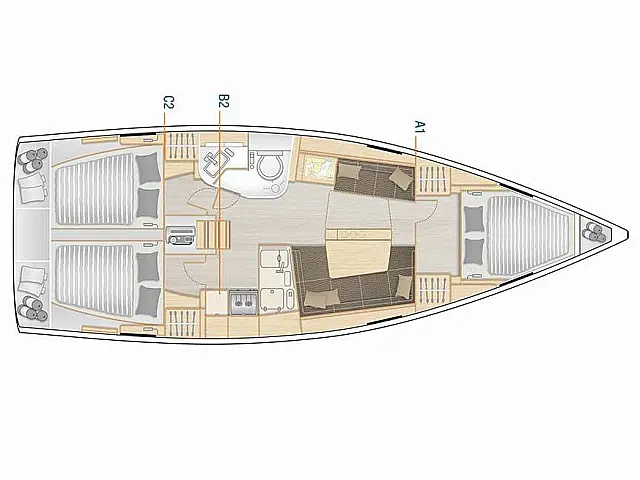 Hanse 388 - [Layout image]