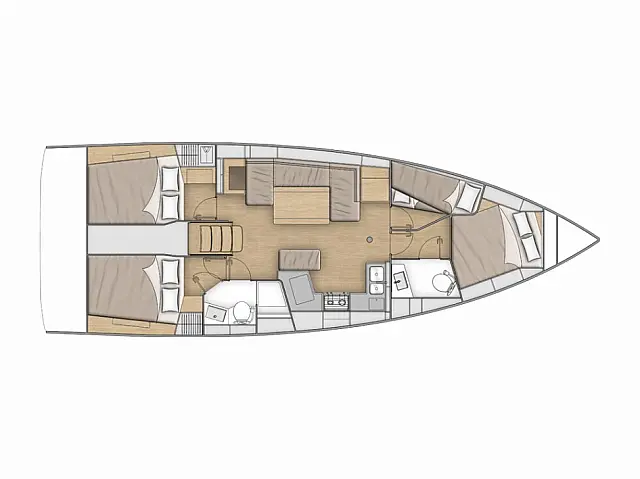 Oceanis 40.1 - Beneteau - First Line - [Layout image]