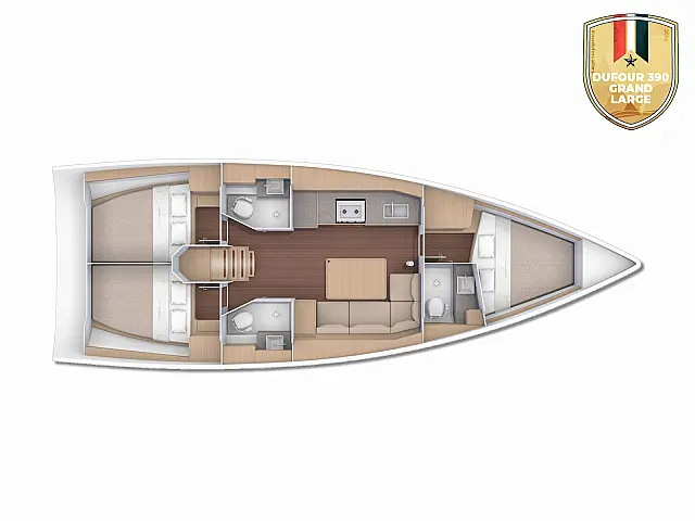 Dufour 390 Grand Large - [Layout image]