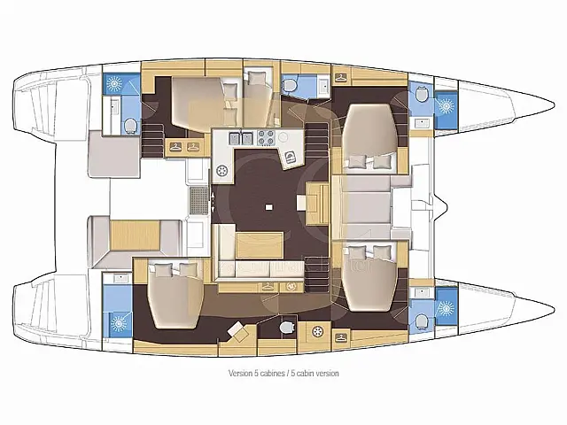 Lagoon 52F ( + crew)  - [Layout image]
