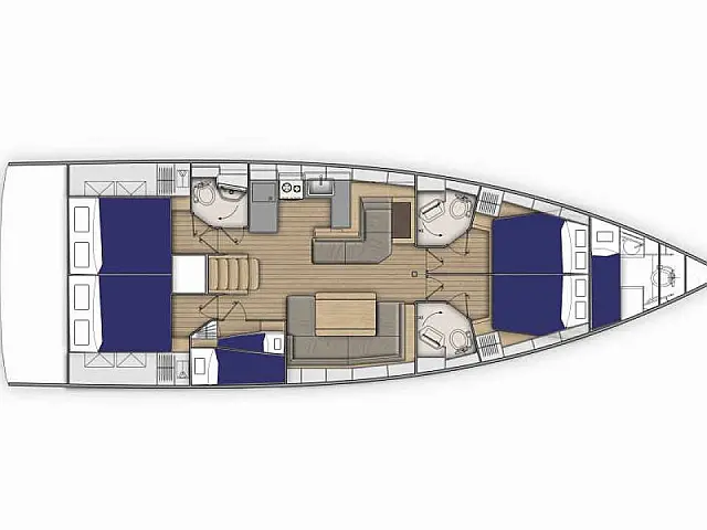 Sunsail 52.4 - [Layout image]