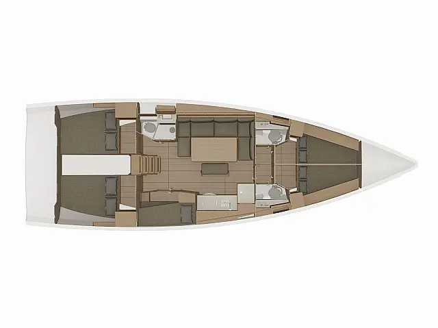 Dufour 460 Grand Large 5Cab - [Layout image]