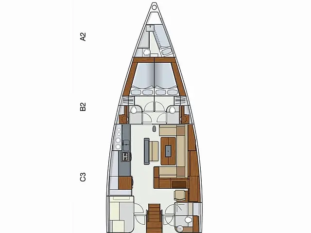 Hanse 575 - [Layout image]