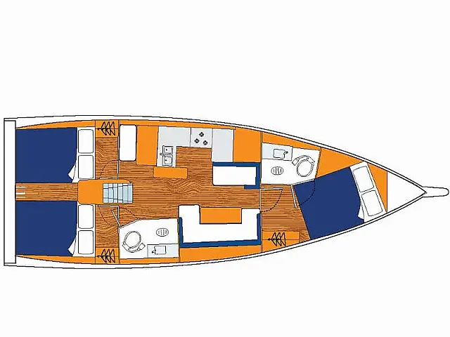 Sunsail 410 - [Layout image]