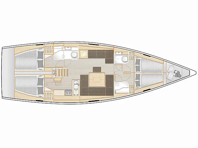 Hanse 458 - [Layout image]