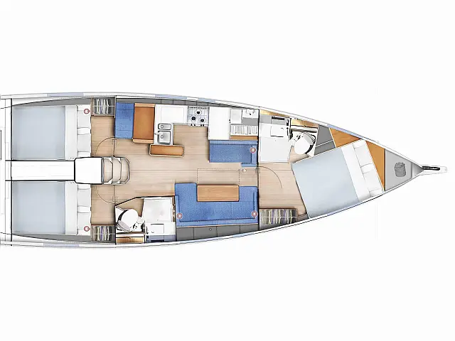 Sunsail 410 - [Layout image]