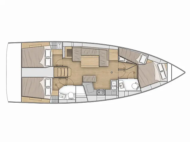 Sunsail Oceanis 40.1 - [Layout image]