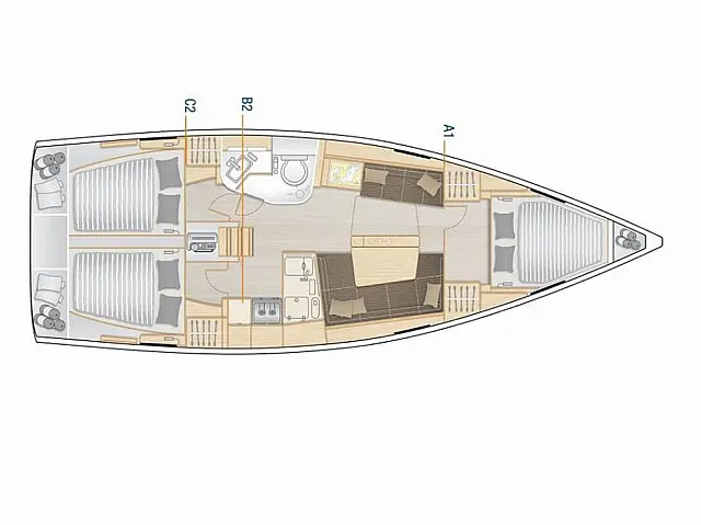 Hanse 388 - [Layout image]