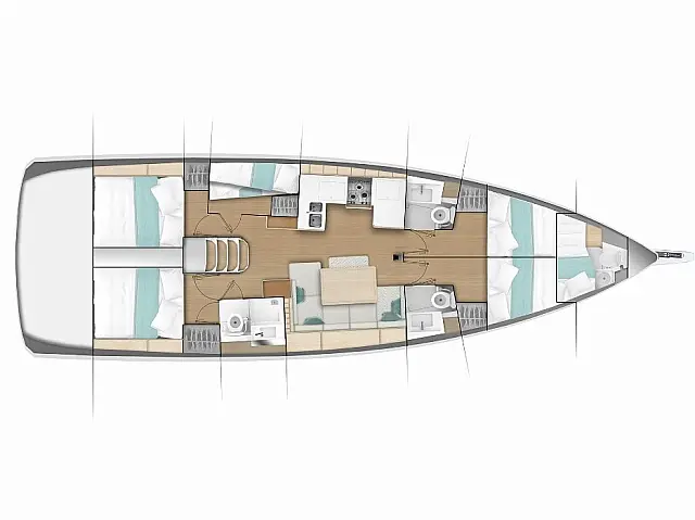 Sun Odyssey 490 - [Layout image]