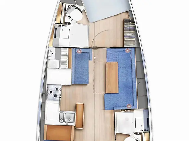 Sun Odyssey 410 - [Layout image]