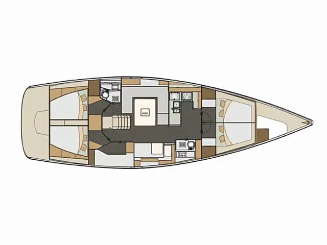 Elan 50 Impression (5 cabins) - [Layout image]