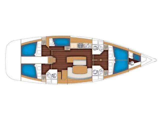 Beneteau Cyclades 50.5 - [Layout image]