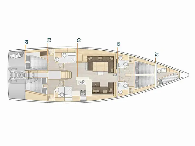 Hanse 588  - [Layout image]