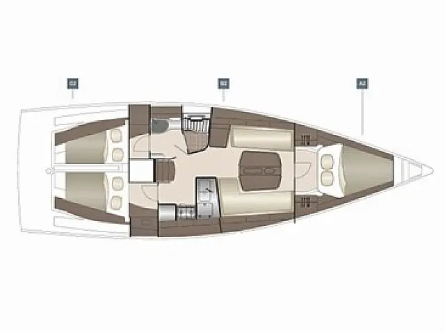 Dehler 38SQ - [Layout image]