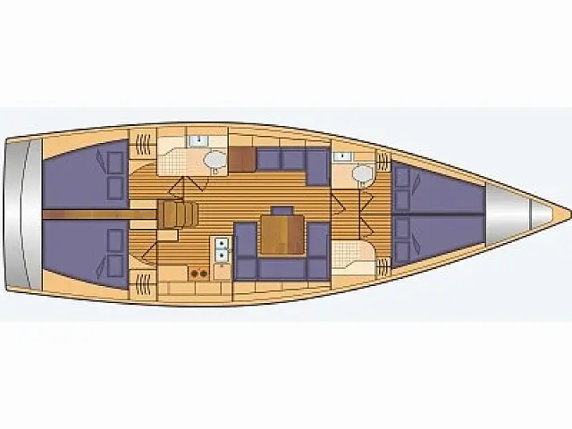 Hanse 458 - [Layout image]
